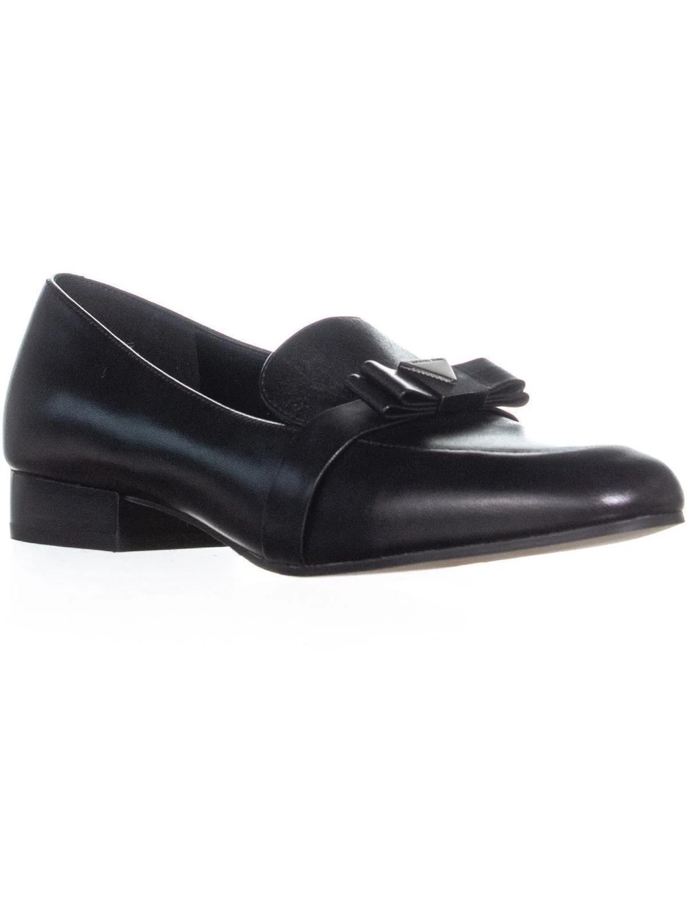 EUC Michael Kors Caroline Flat Loafers, Black Leather
